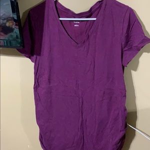 Shades of purple maternity vneck tee